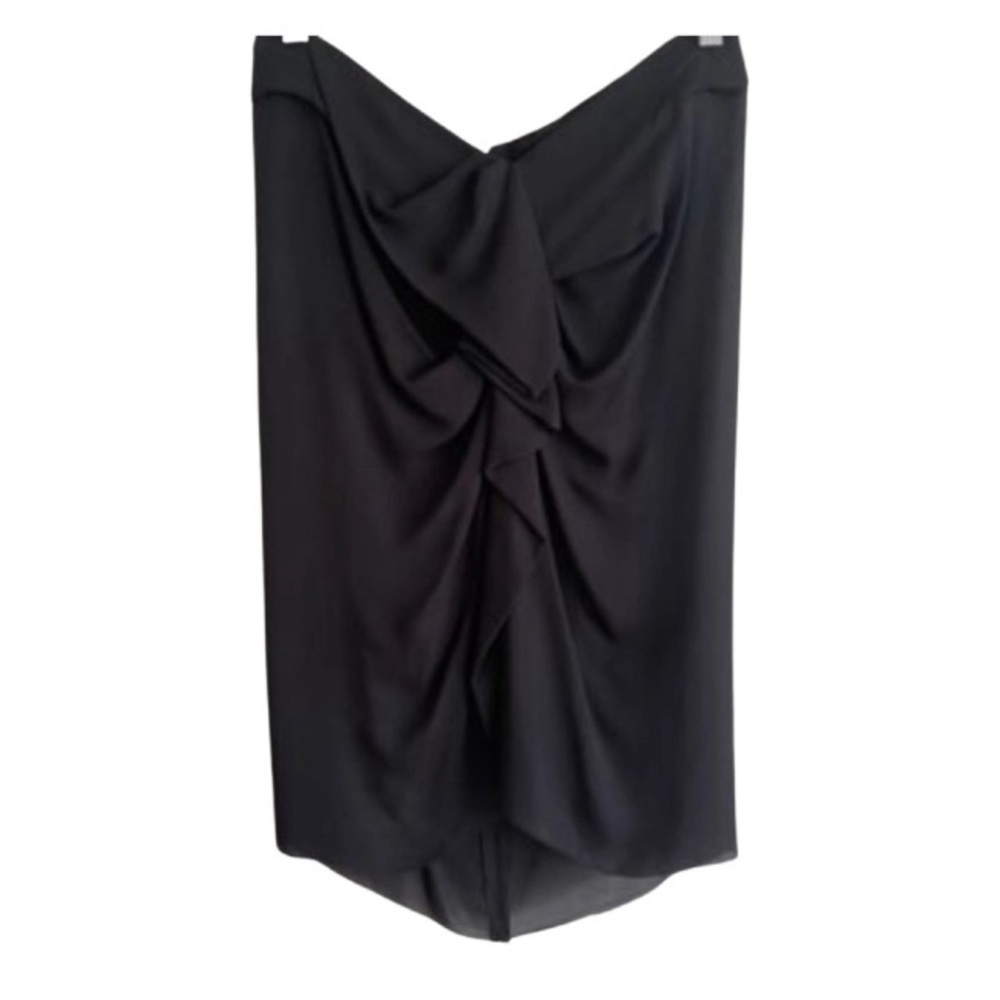 NWT Isabel Marant x Barneys Black NY Silk Skirt Size 42 Raw Edge Hem